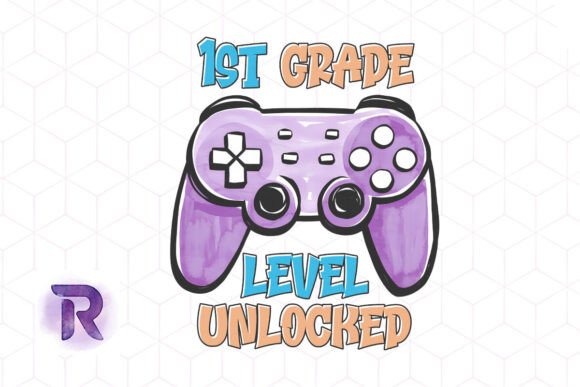 1st Grade Level Unlocked School PNG for Crafts & Graphics