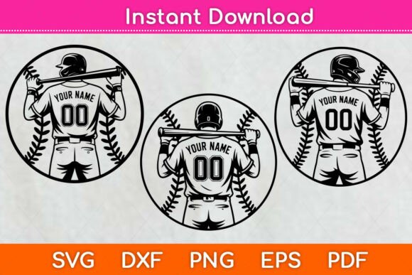 Baseball Player Svg: Graphics for Crafts