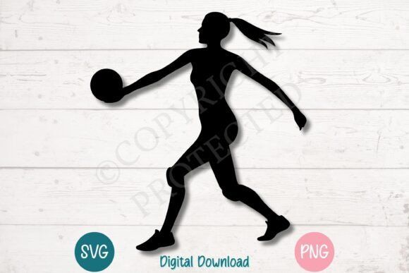 Female Volleyball Player SVG PNG for Graphics and Crafts