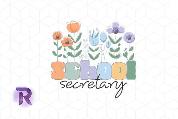 Groovy School Secretary PNG for Graphics & Crafts