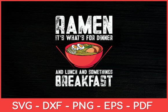 Ramen Noodle SVG for Crafts & Graphics