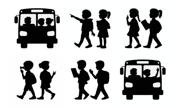 Review: Children and School Bus Silhouette for Embroidery