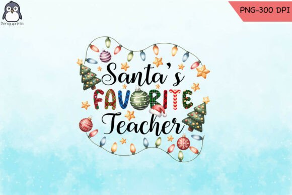Santa’s Teacher PNG: Crafts & Graphics