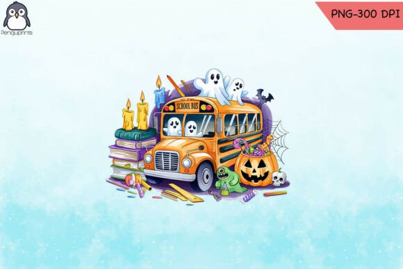 Spooky School Adventure PNG: Graphics for Crafts