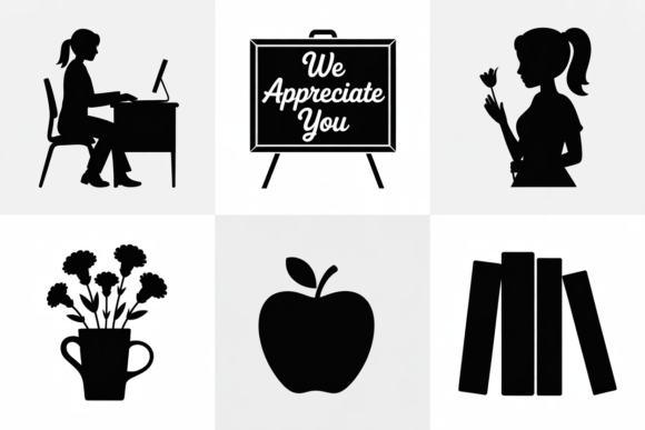 Teacher Appreciation Clip Art Bundle: Graphics for Crafts