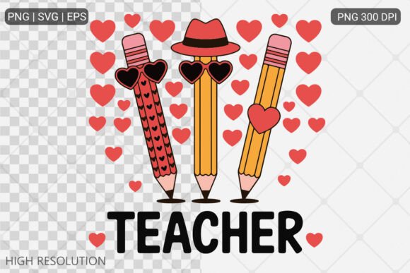 Teacher PNG SVG Sublimation: Graphics & Illustrations