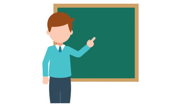 Teacher Pointing Vector for Graphics & Crafts