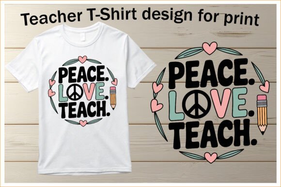 Teacher T-Shirt Vector: Graphics for Crafts